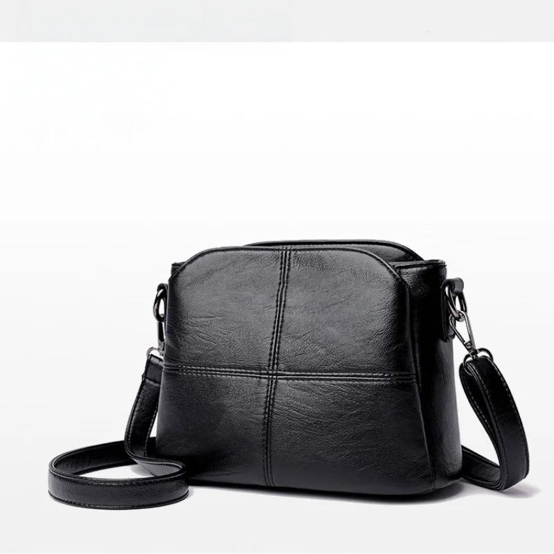 Pu crossbody bag with multi-pocket design, fashionable and versatile, suitable for daily outings as a shoulder bag