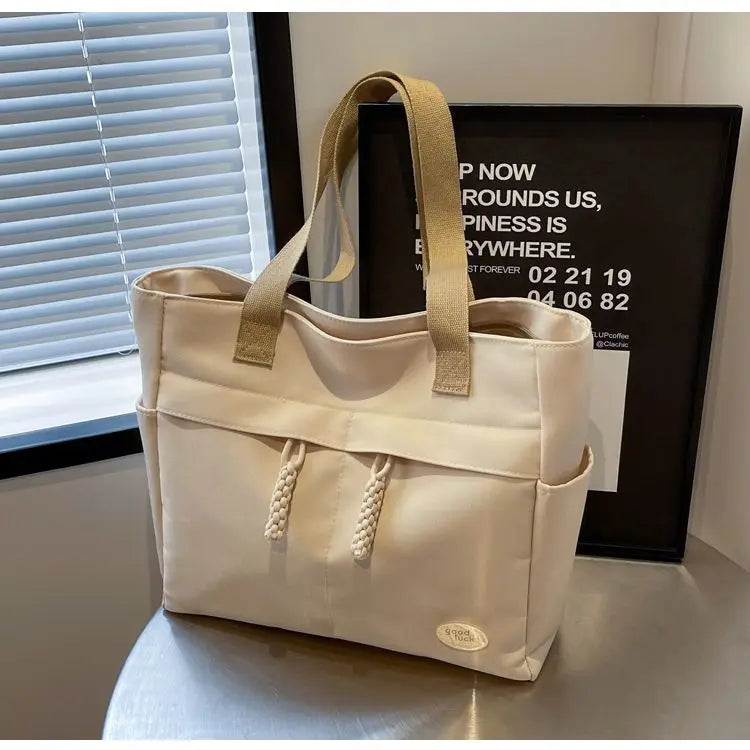 Tote Bags Japanese City Tote Bag Large Fashion College Female Shoulder University Designer Oxford Women Shopping Korean Popular