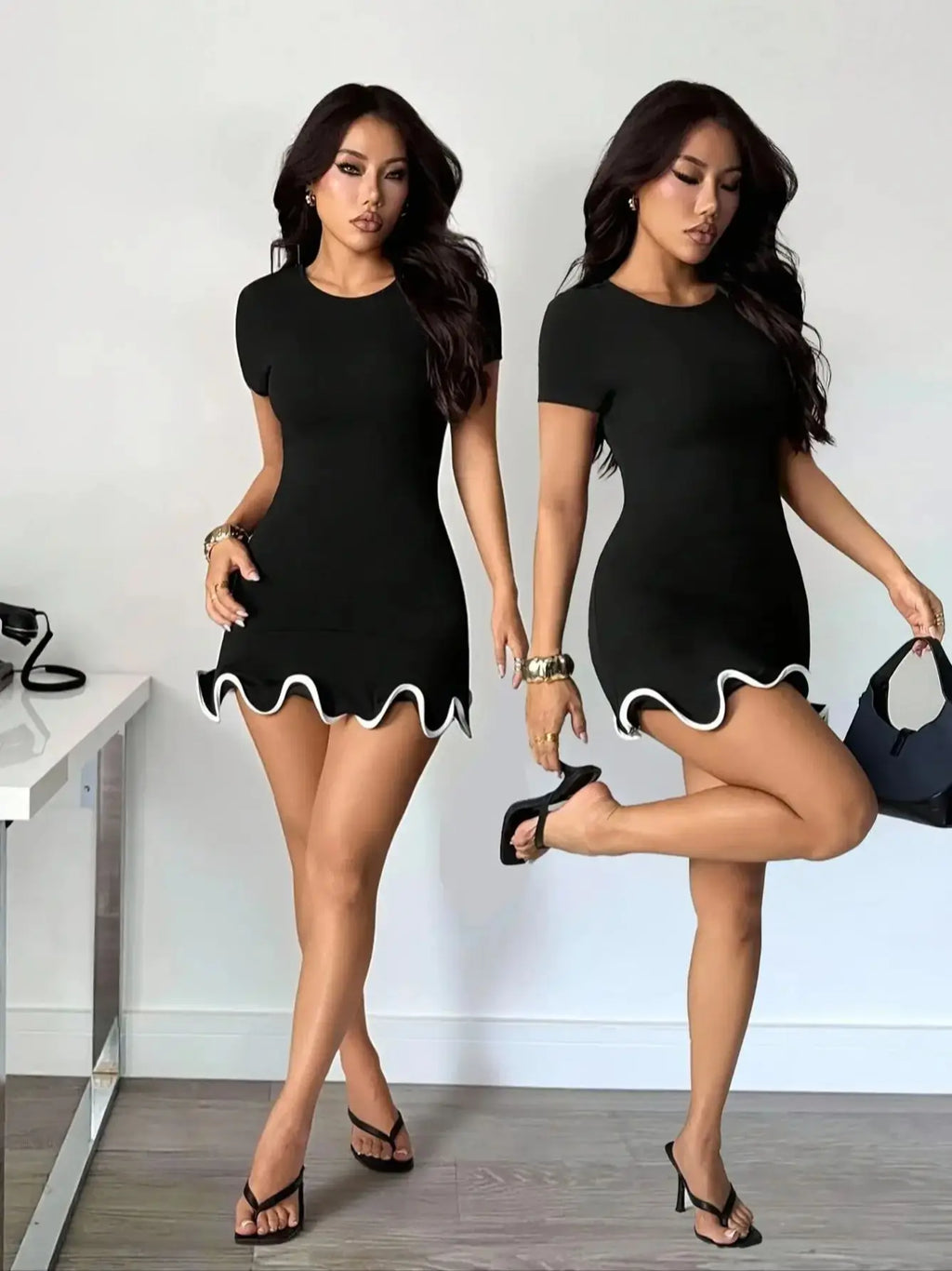 The Ruffled Slim-Fit Mini Dress