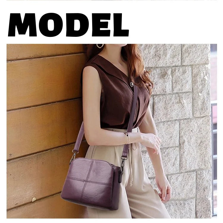 Pu crossbody bag with multi-pocket design, fashionable and versatile, suitable for daily outings as a shoulder bag