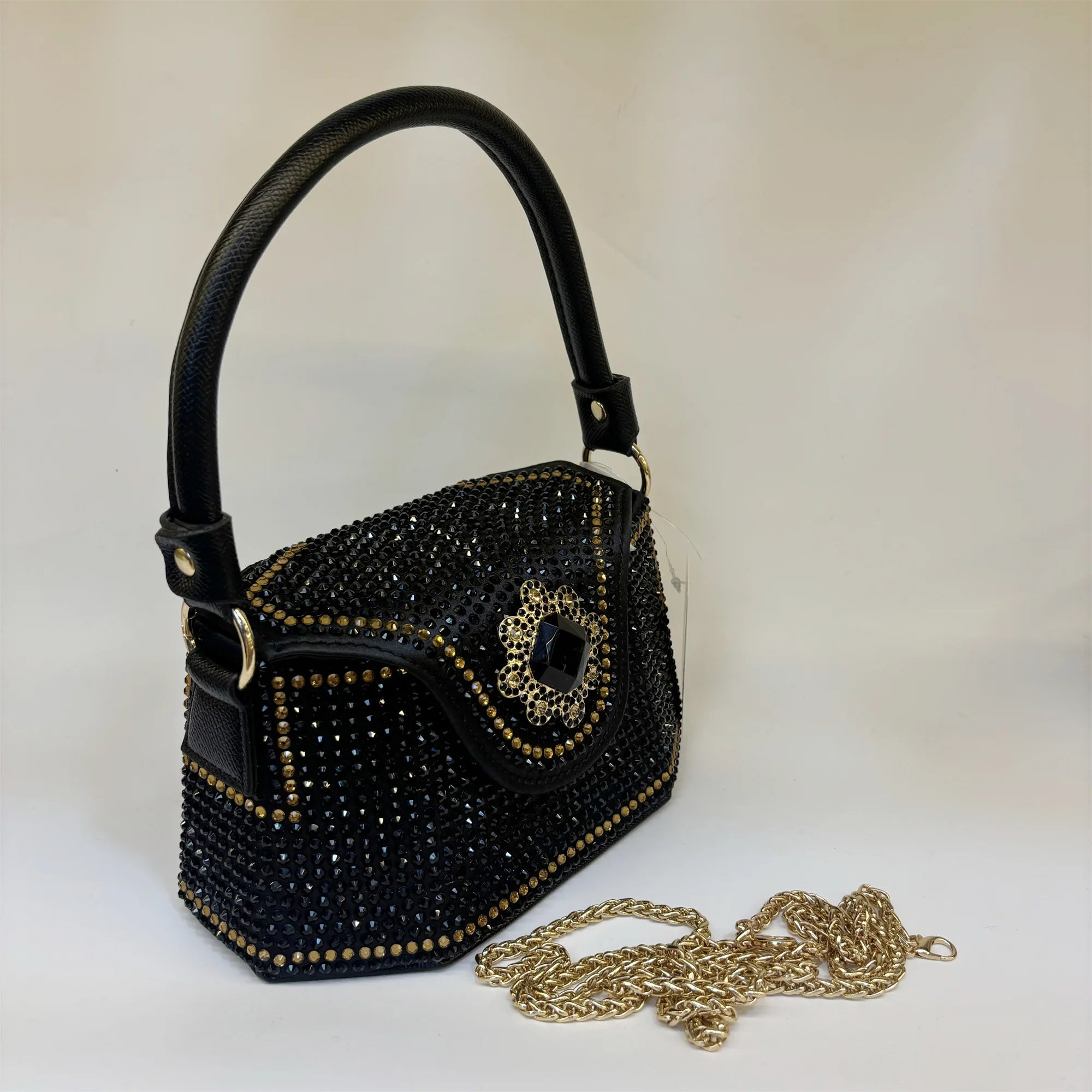 2025 Fashion Luxury Rhinestone Diamonds Shoulder Handbags For Women Thick Chain Crossbody Bag Ladies Handbag F5-823-5