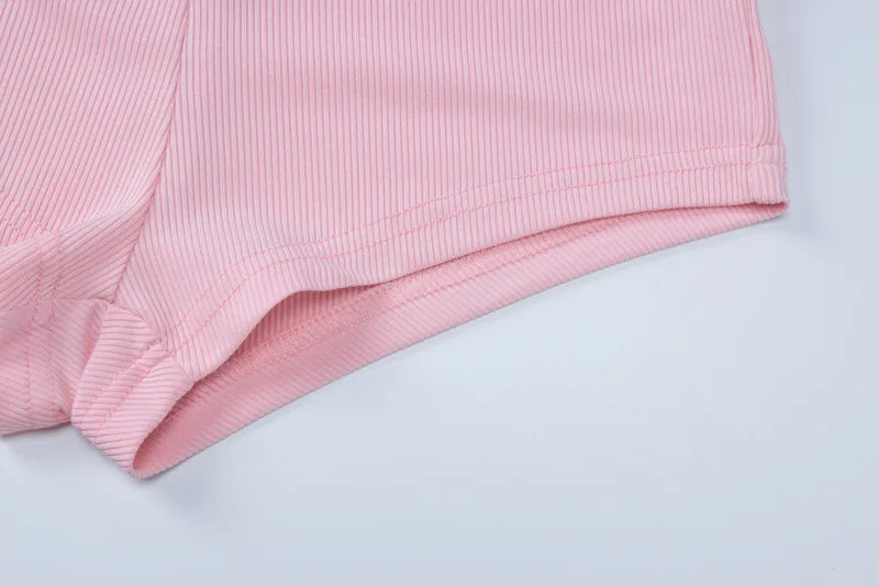 Button-down Pajama Shorts Set