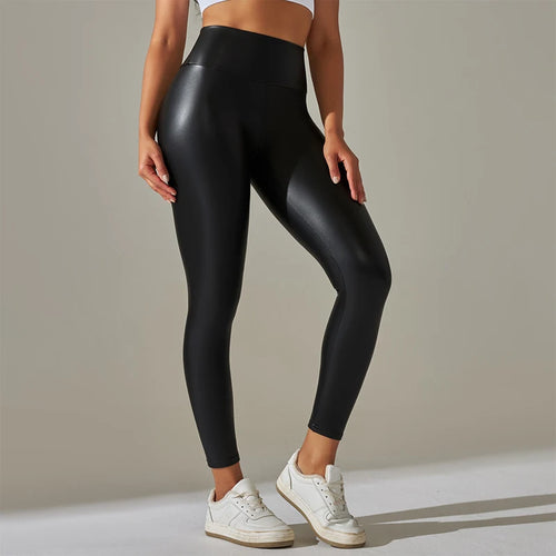 ,PU Leather Yoga Pants
