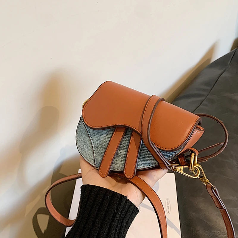 New Children's Mini Crossbody Bag Fashion Classic Saddle Bag Versatile Casual Girl's Shoulder Bag