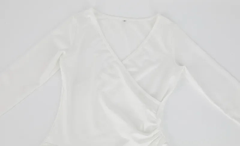 Sexy Bodysuits Shapeswear for women V-Neck Long Sleeve Tummy Control Slimming Abdomen Corset