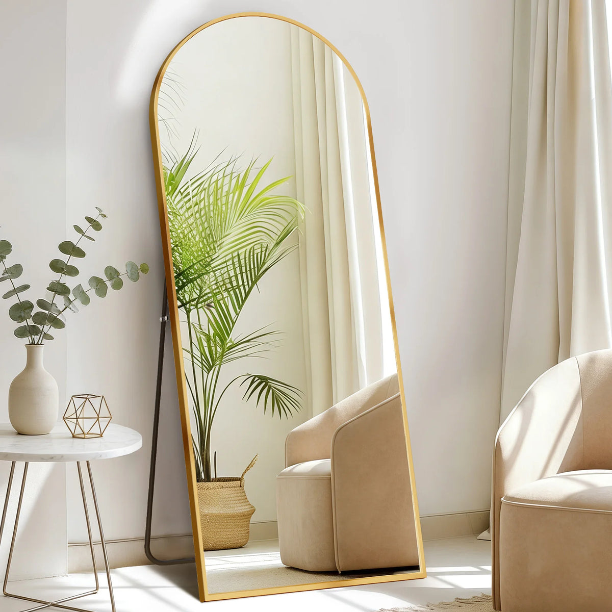 56"x21" Full Length Mirror with Aluminum Alloy Frame