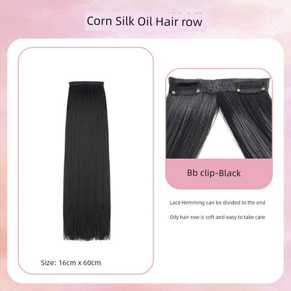 Han Dynasty Micro Oil Hair Pack Wig Set Additional Hair Volume Ancient Costume Style Winding Ring Vertical Ring Modeling Makeup Artist Special Straight Hair Piece