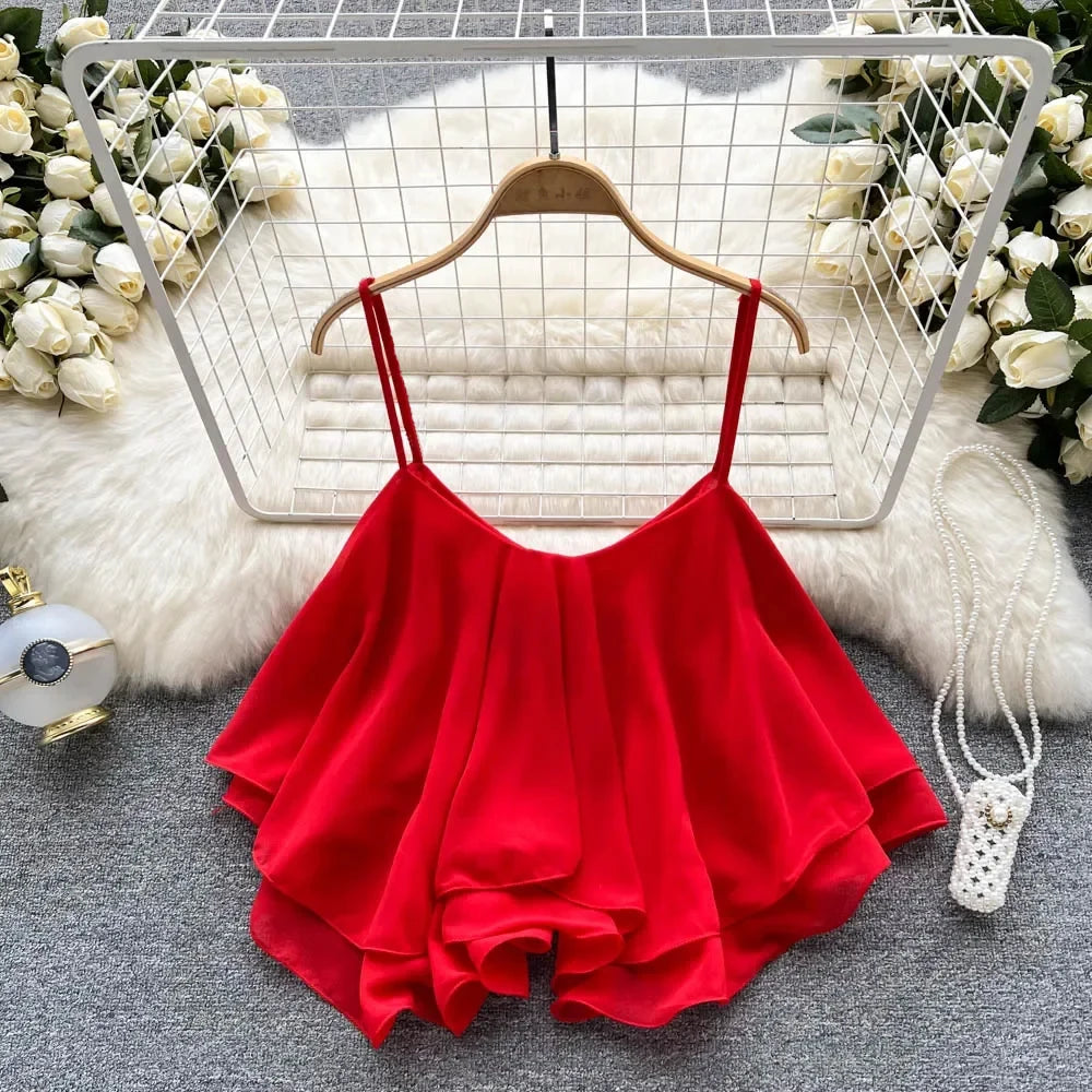 Ruffled Crop Cami