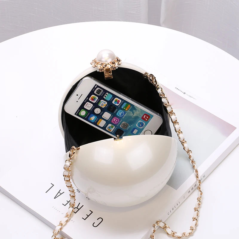 Round Pearl Crossbody