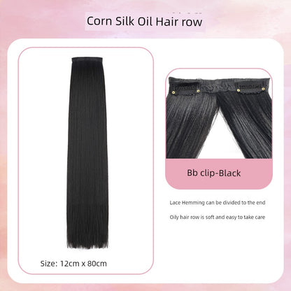 Han Dynasty Micro Oil Hair Pack Wig Set Additional Hair Volume Ancient Costume Style Winding Ring Vertical Ring Modeling Makeup Artist Special Straight Hair Piece