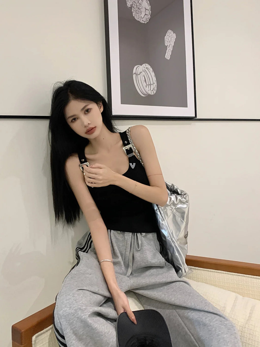 Tanks Women Personality Creativity Casual Trendy All-match Chic Age-reducing Simple Streetwear Solid New Summer Lady Sweet Thin