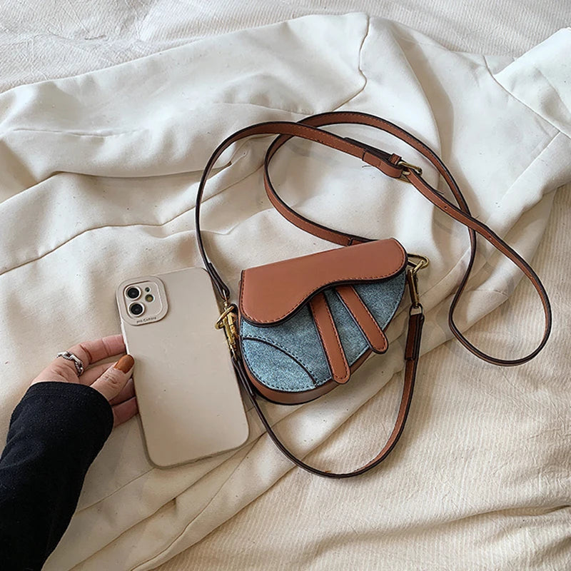 New Children's Mini Crossbody Bag Fashion Classic Saddle Bag Versatile Casual Girl's Shoulder Bag