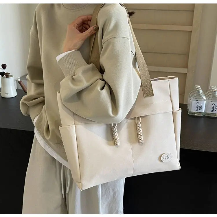 Tote Bags Japanese City Tote Bag Large Fashion College Female Shoulder University Designer Oxford Women Shopping Korean Popular