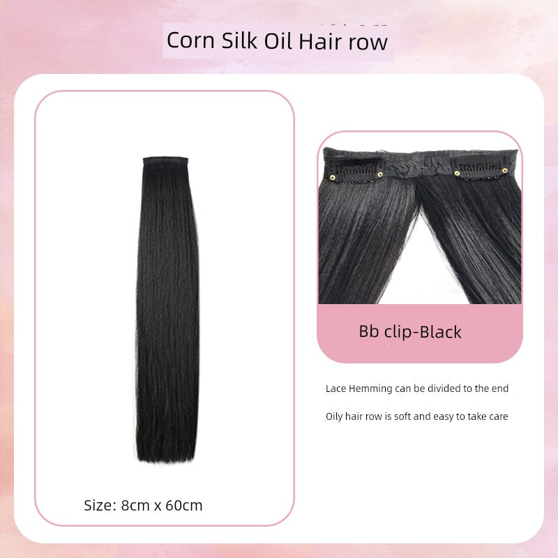 Han Dynasty Micro Oil Hair Pack Wig Set Additional Hair Volume Ancient Costume Style Winding Ring Vertical Ring Modeling Makeup Artist Special Straight Hair Piece