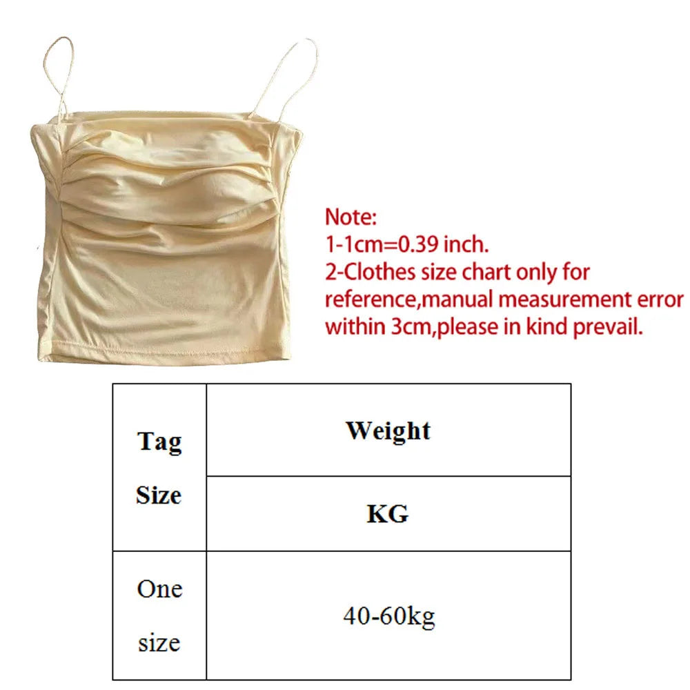 Sleeveless Tees Tank Tops For Women Camisole Vest Cropped Top Slim Fit Solid Color Spaghetti Strap Built In Bra Women Clothes