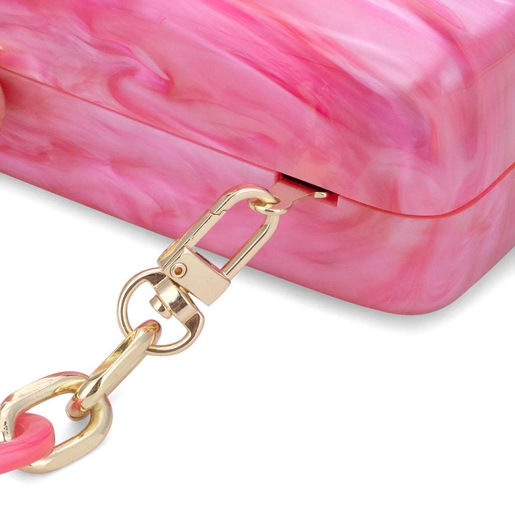 Luxury Evening Bag For Women Elegant Acrylic Hard Surface Ladies Clutch 5 Color Hangbag Party Wedding Shoulder Bags 2024 Fashion