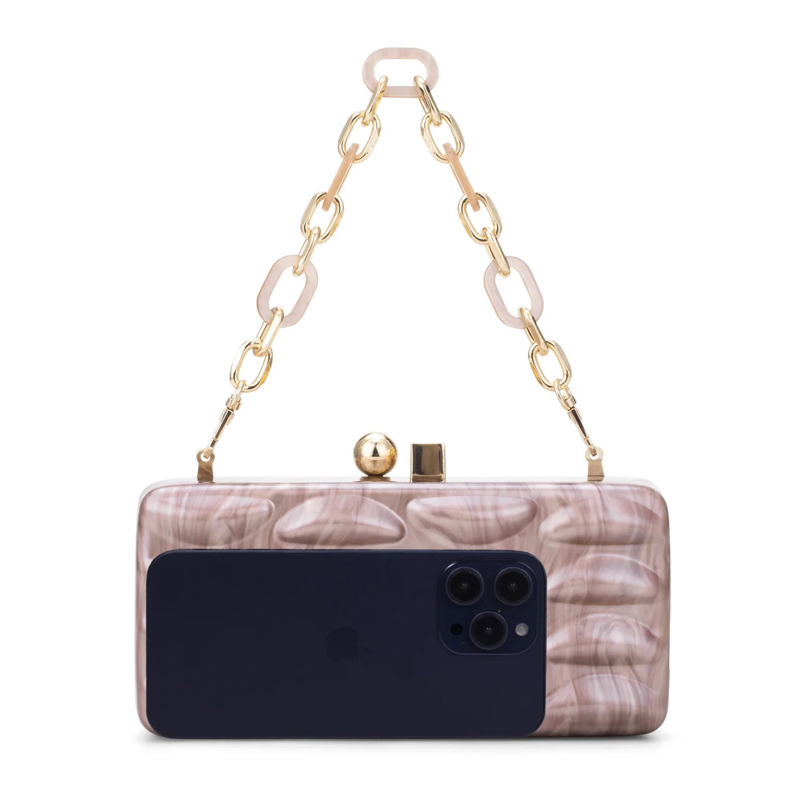 Luxury Evening Bag For Women Elegant Acrylic Hard Surface Ladies Clutch 5 Color Hangbag Party Wedding Shoulder Bags 2024 Fashion