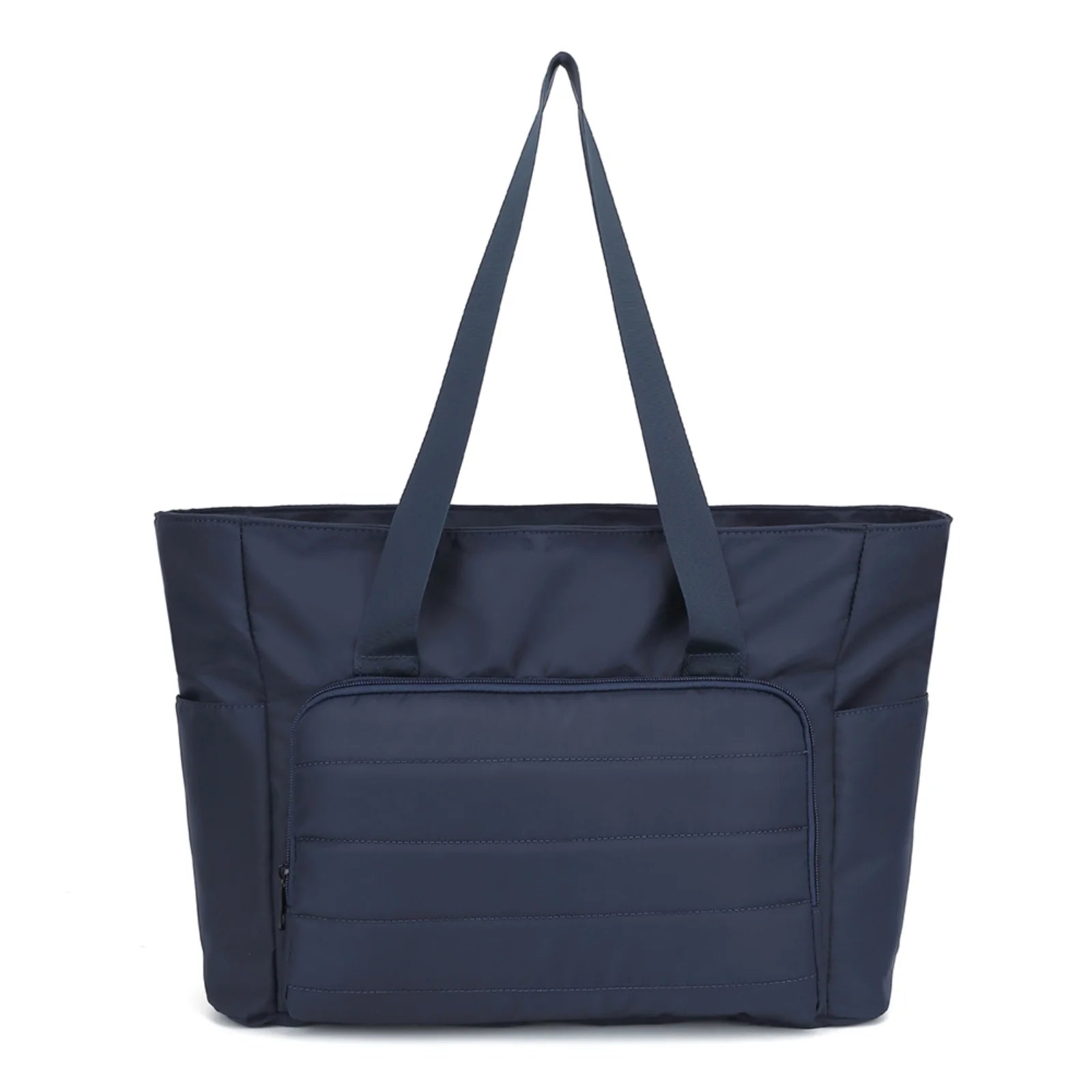 Women's 15.6 Inch Laptop Tote Bag in Classic Nylon, Large Capacity with Front Pocket, Casual Business Travel Bag