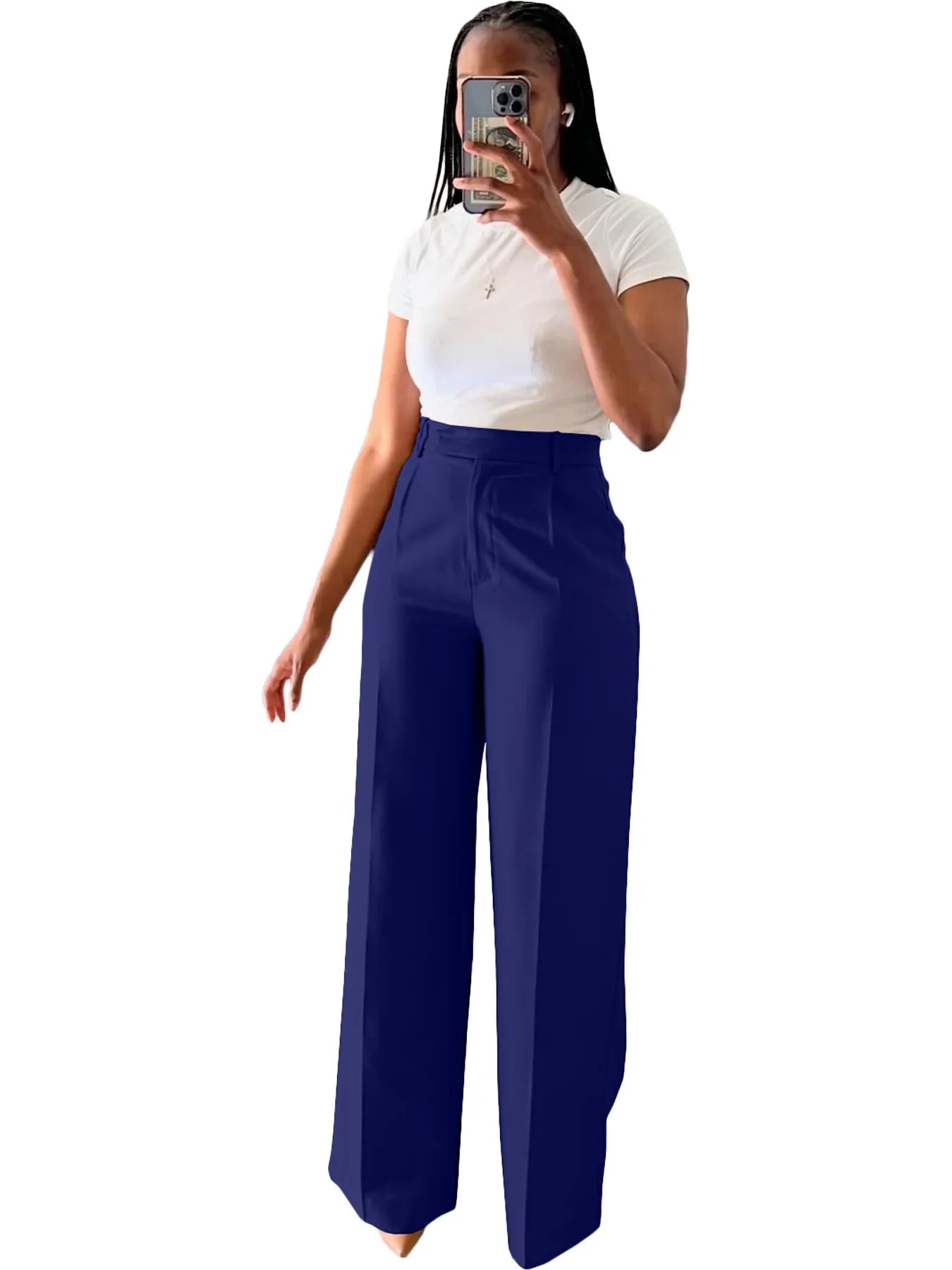 2025 New Women's Pants High Waist Straight Wide Leg Casual Pants