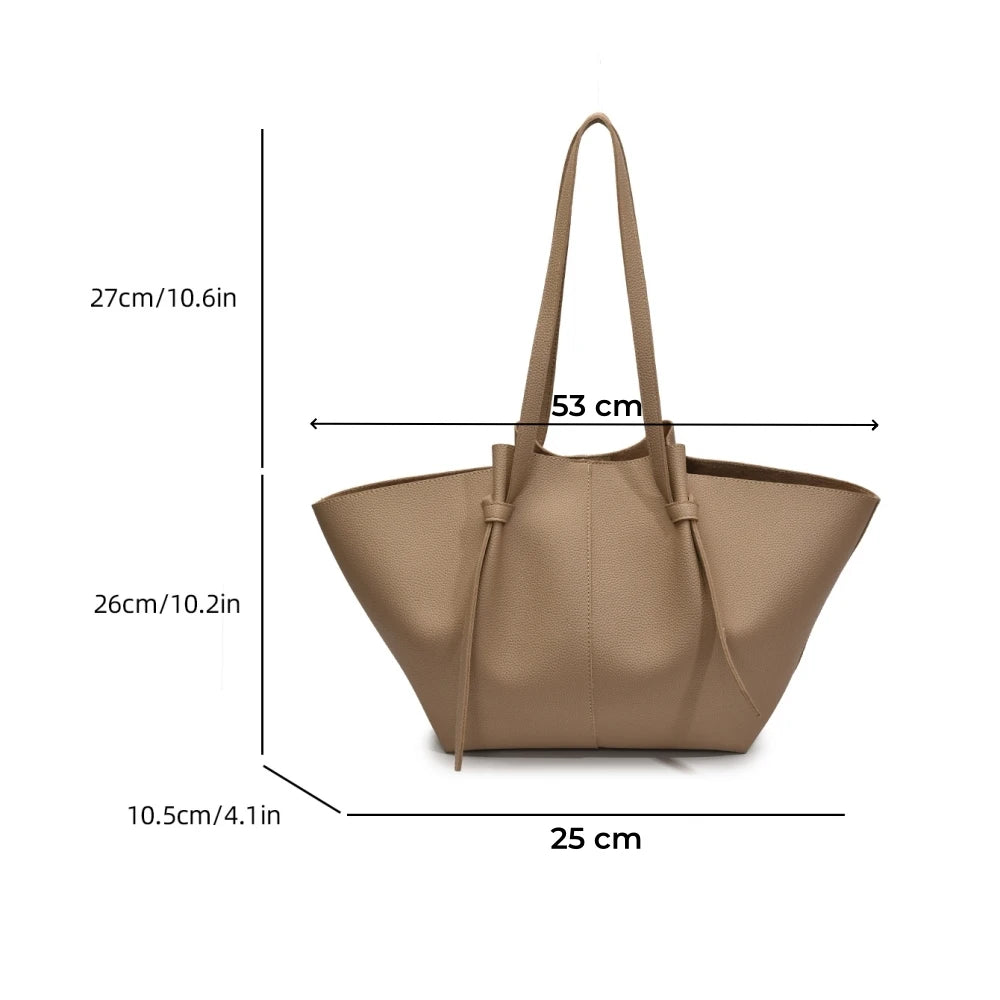 Branded Designer Shoulder Tote Bags For Women Soft PU Leather 2-IN-1 Big Capacity Shopper Tote Set 2025 Luxury Designer Handbags