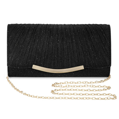 Evening Clutch Bags Fashion Women Elegant Silver Gold Shiny Handbag Wedding Party Long Purses Banquet Clutch Purses Shoulder Bag
