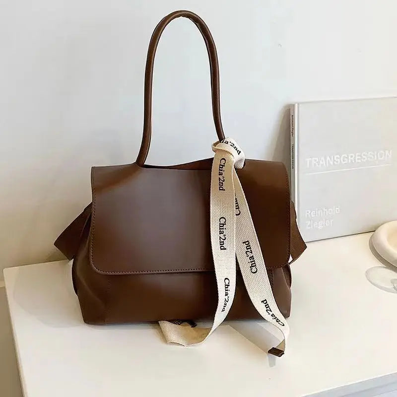 Tote Bag for Women 2024 PU Leather Purse and Handbag Lady Fashion Casual Solid Color Large Capacity Shoulder Bag