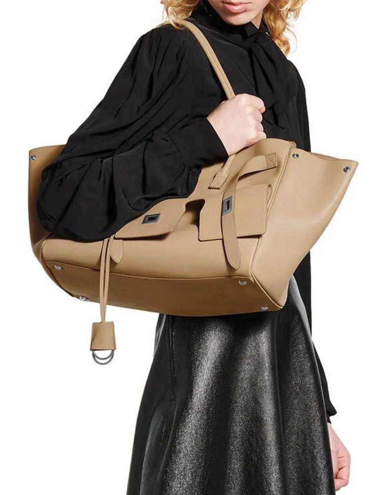 New Women's PU Leather Tote Bag Fashion Simple Ladies Handbag Female Large Capacity High Quality Shoulder Bag