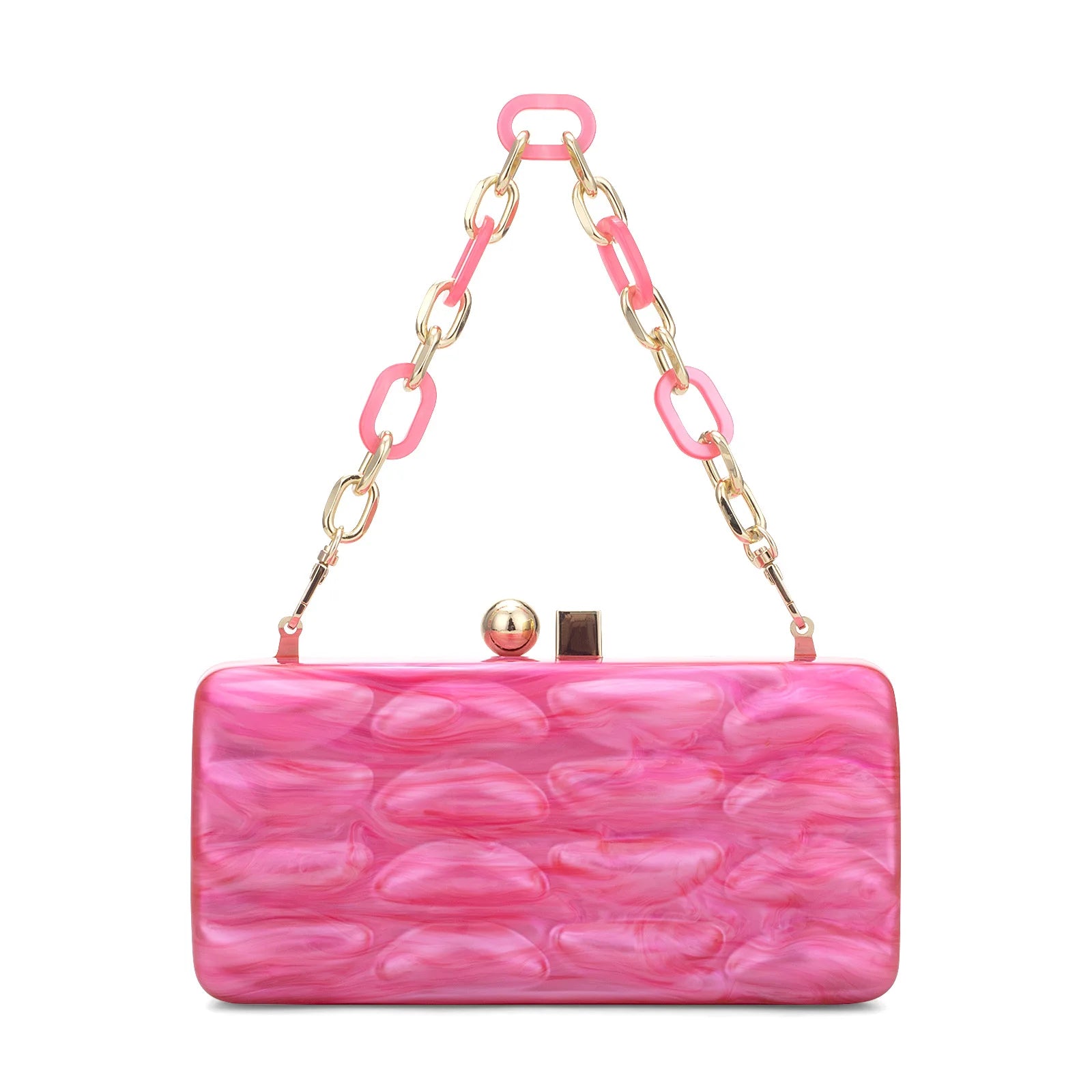 Luxury Evening Bag For Women Elegant Acrylic Hard Surface Ladies Clutch 5 Color Hangbag Party Wedding Shoulder Bags 2024 Fashion