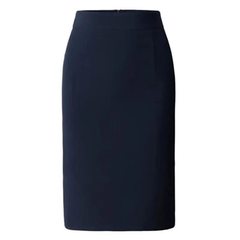 Elegant High Waisted Office Lady Pencil Skirt Korean Fashion Slim Fit Package Hip Midi Skirts Women Solid Color All-match Skirts