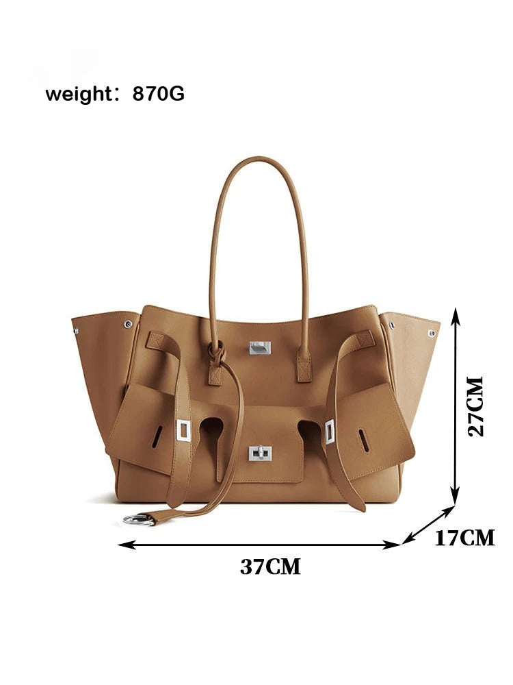 New Women's PU Leather Tote Bag Fashion Simple Ladies Handbag Female Large Capacity High Quality Shoulder Bag