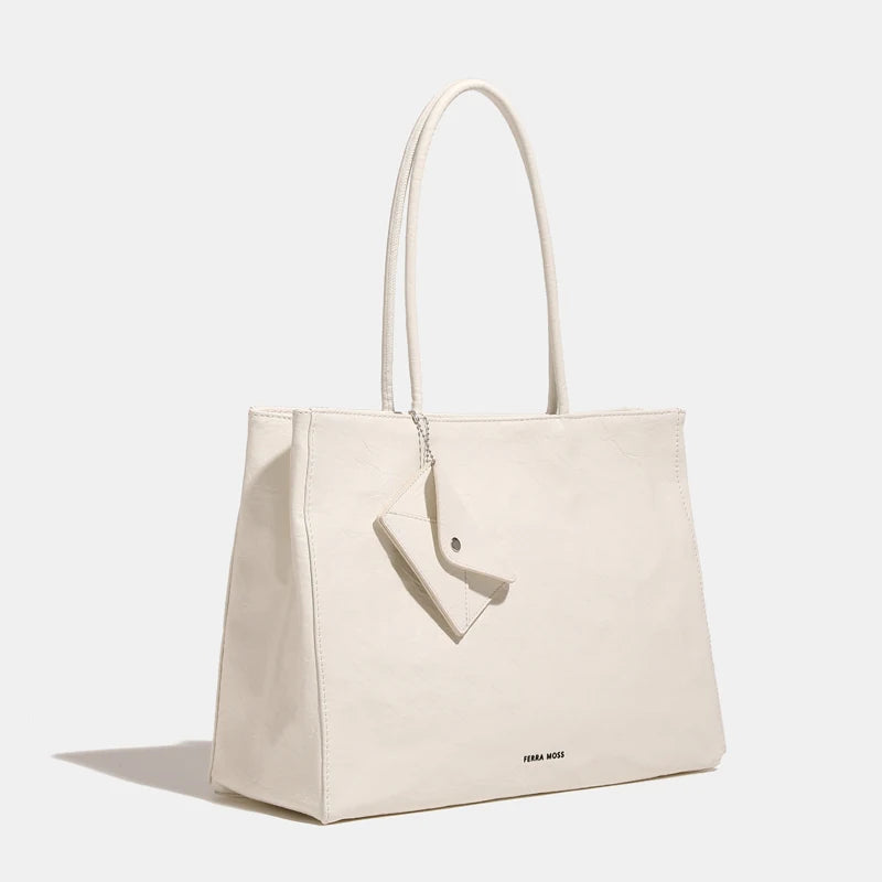 England Style Tote Bags For Women Luxury Designer Handbags Purses 2024 New In PU Oil Wax Skin Wrinkles Letter Underarm Shoulder