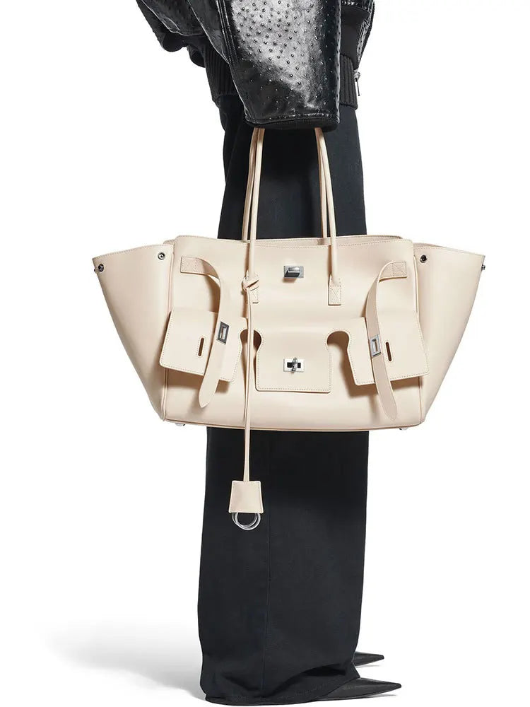 New Women's PU Leather Tote Bag Fashion Simple Ladies Handbag Female Large Capacity High Quality Shoulder Bag