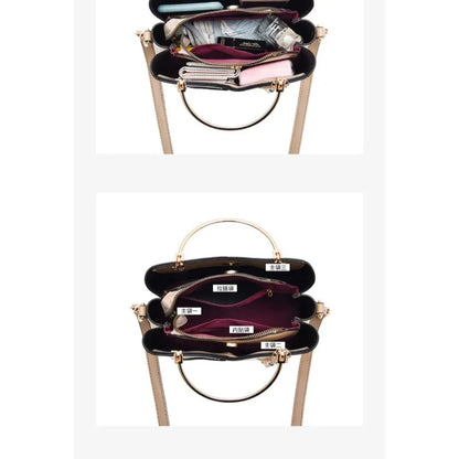 Fashionable handbag Korean color-blocking large capacity women's bag fashionable one-shoulder crossbody bag bucket bag