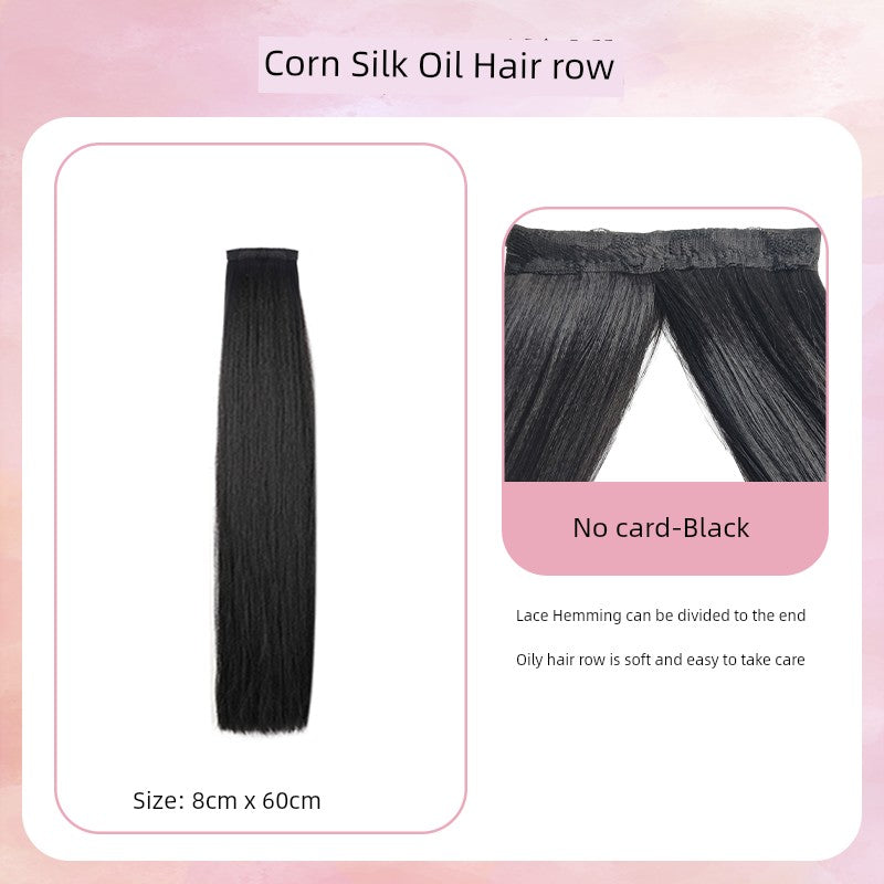 Han Dynasty Micro Oil Hair Pack Wig Set Additional Hair Volume Ancient Costume Style Winding Ring Vertical Ring Modeling Makeup Artist Special Straight Hair Piece