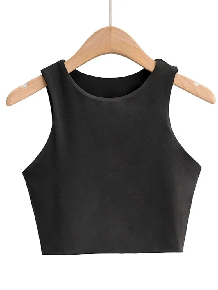 Slim  O-neck  Tanktop