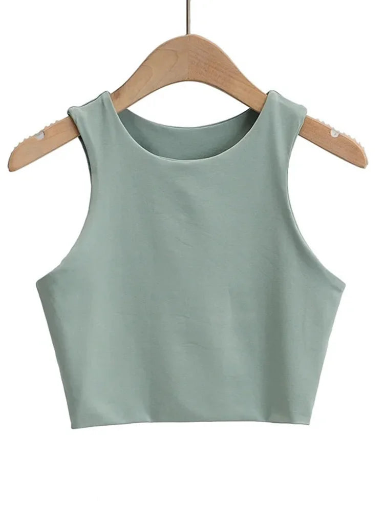 Slim  O-neck  Tanktop