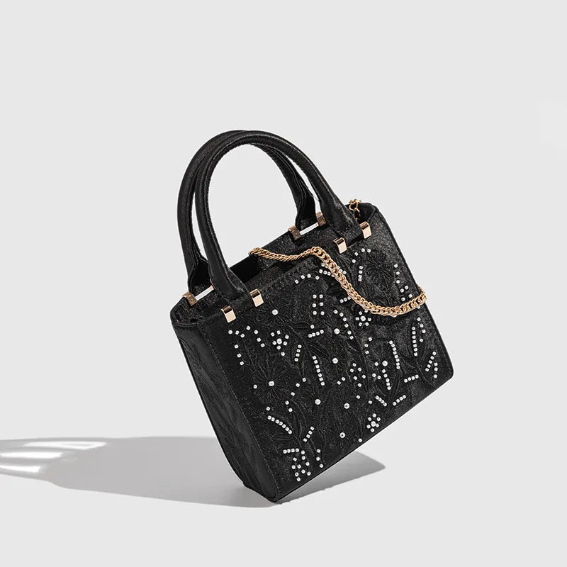 NEW Embroidered Shoulder Bag Elegant Handbag Retro Small Square Bag Wedding Party Luxury Designer Women Evening Clutch