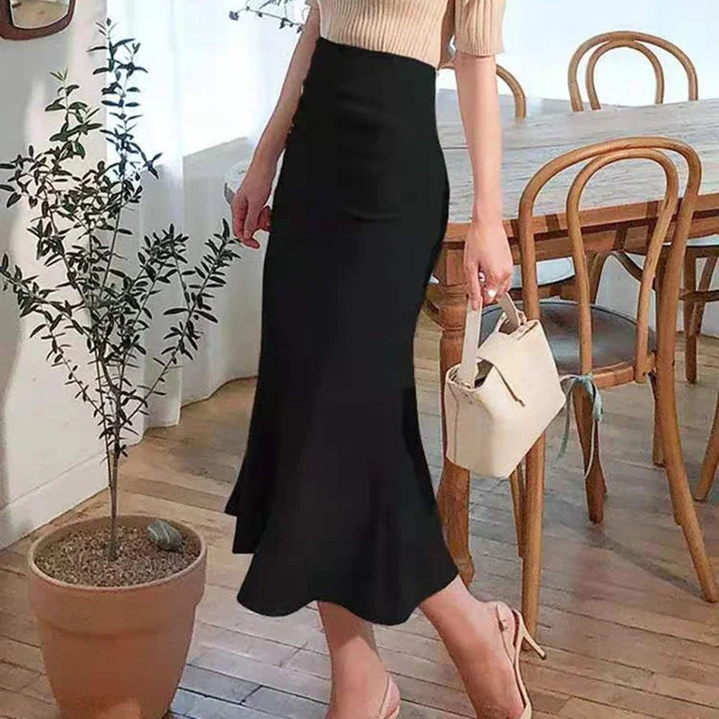 Elegant Office Long Skirts Women 2024 Fashion High Waist Bodycon White Black Skirt French Y2k Slim Corset Bridal Maxi Skirt XL