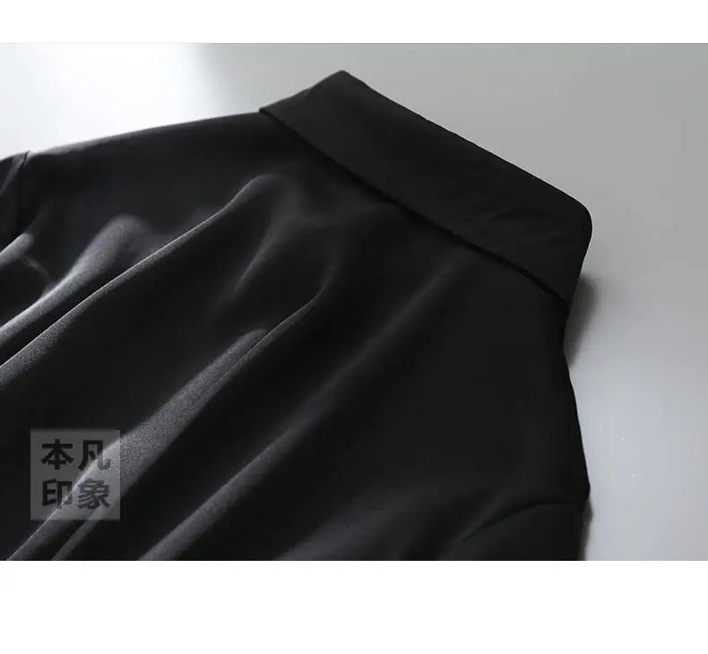 Blouses Tops Women White Black Long Lantern Sleeve Office Lady Temperament Autumn Winter Basic All-match Design Chic Female New