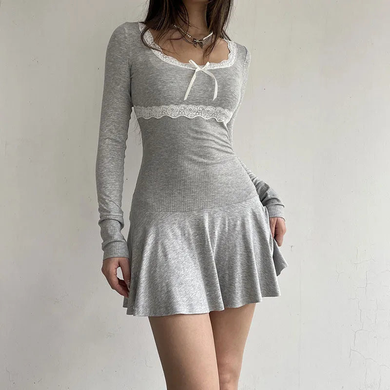 The Lace Patchwork Minidress