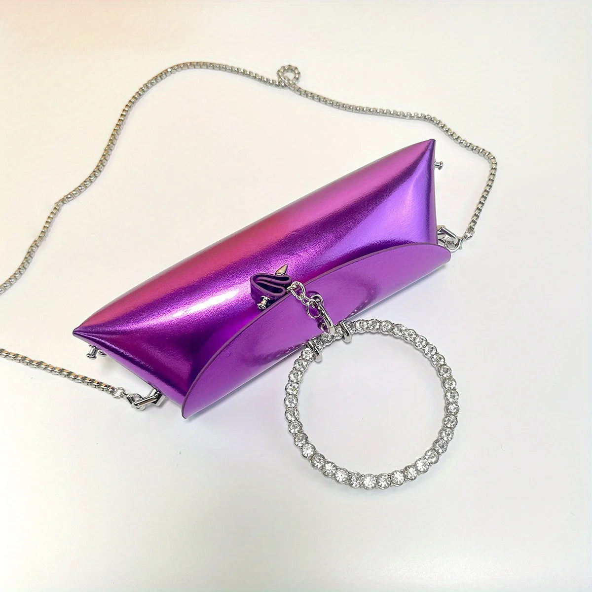 Women's Rectangular Evening Bag-Crystal Embellished Evening Clutch Elegant Party Purse for woman, Luxury Designer Handbags 2025