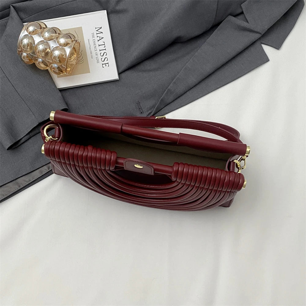 Branded Luxury Evening Clutch Purse For Women Noodles Design Golden Crossbody Bag For Wedding Dinner Party Designer Handbag 2025