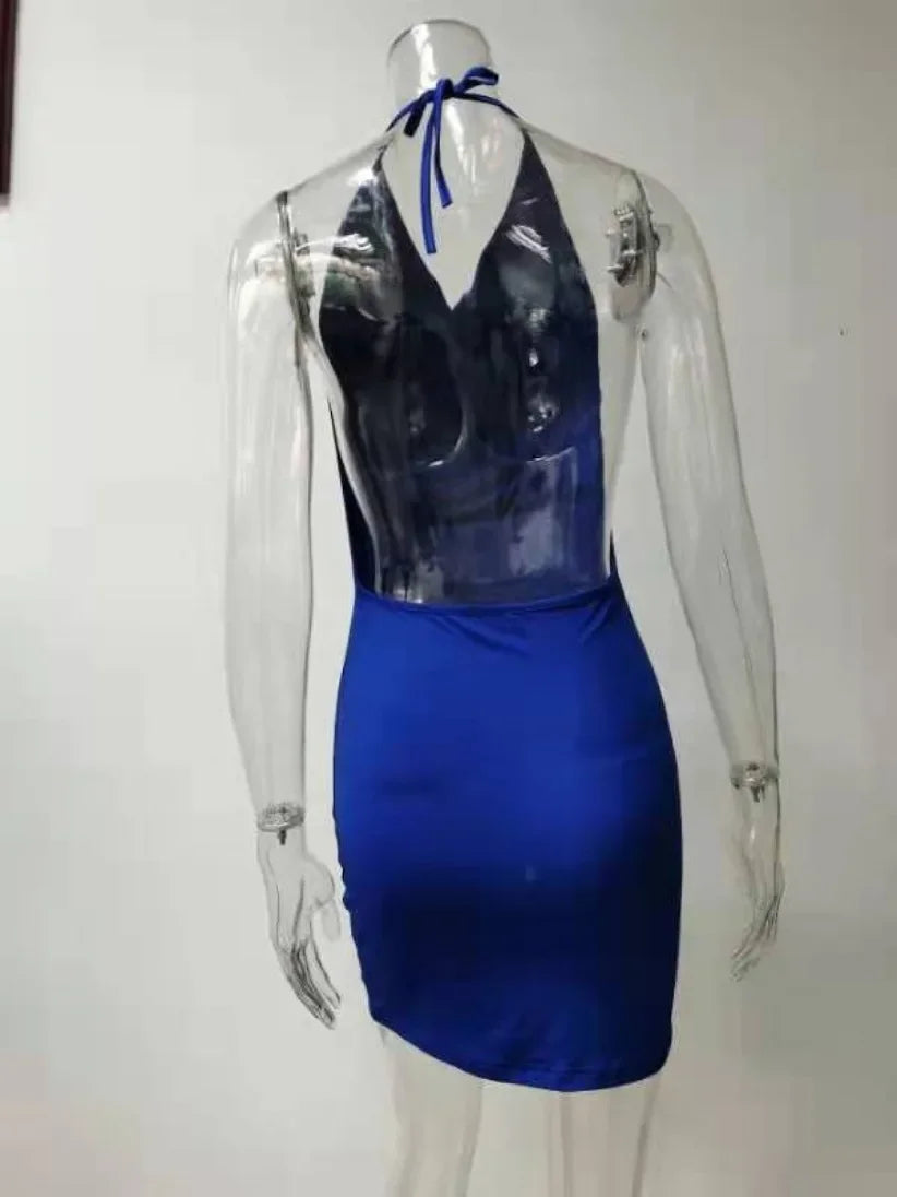 The Deep-V Halter Dress