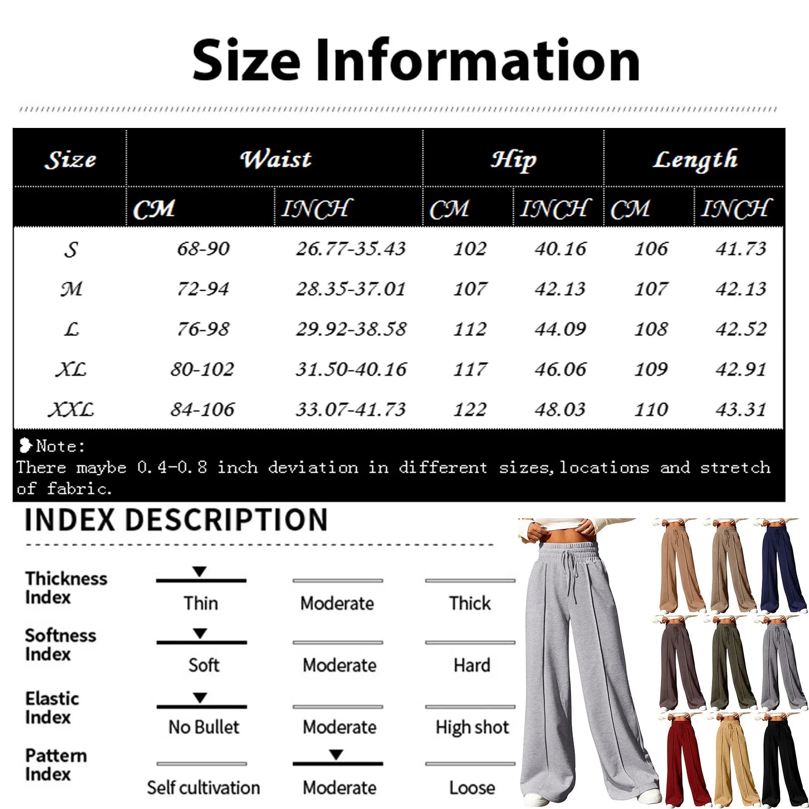 Wide Leg Pants For Women’S Fleece Lined Sweatpants Straight Pants Bottom All-Math Plain Fitness Joggers Pants Travel Basic