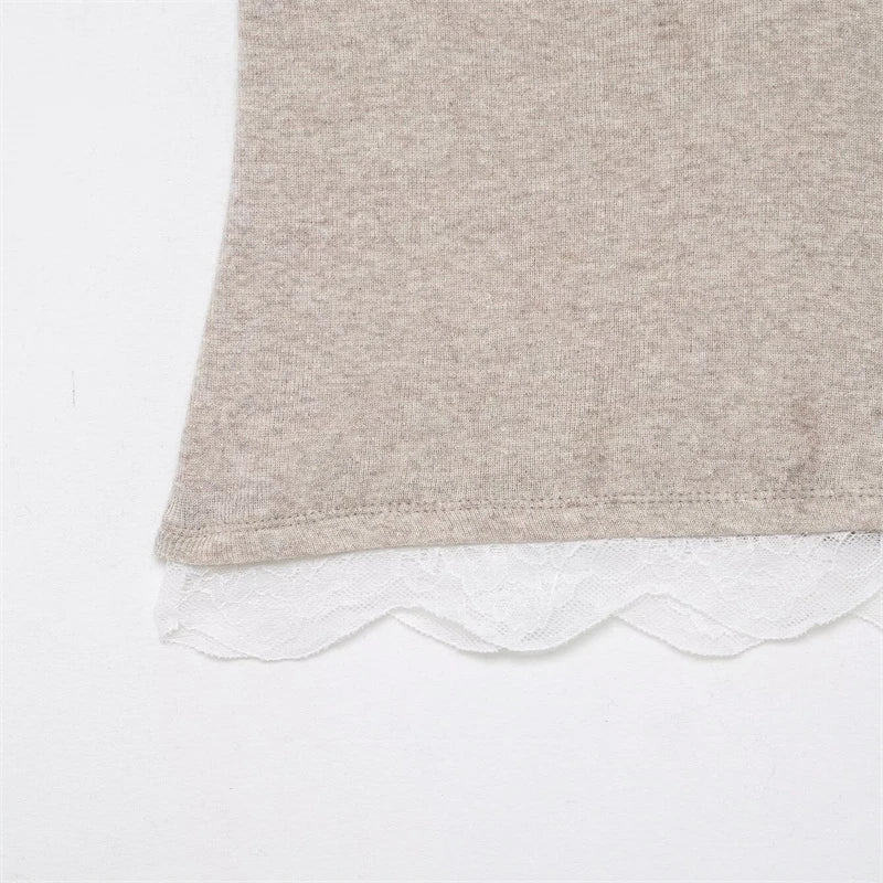 Women's Lace-Trim Cami Top, 3 Colors Available, V-Neck, Thin Straps, Sleeveless Casual Basic Tank