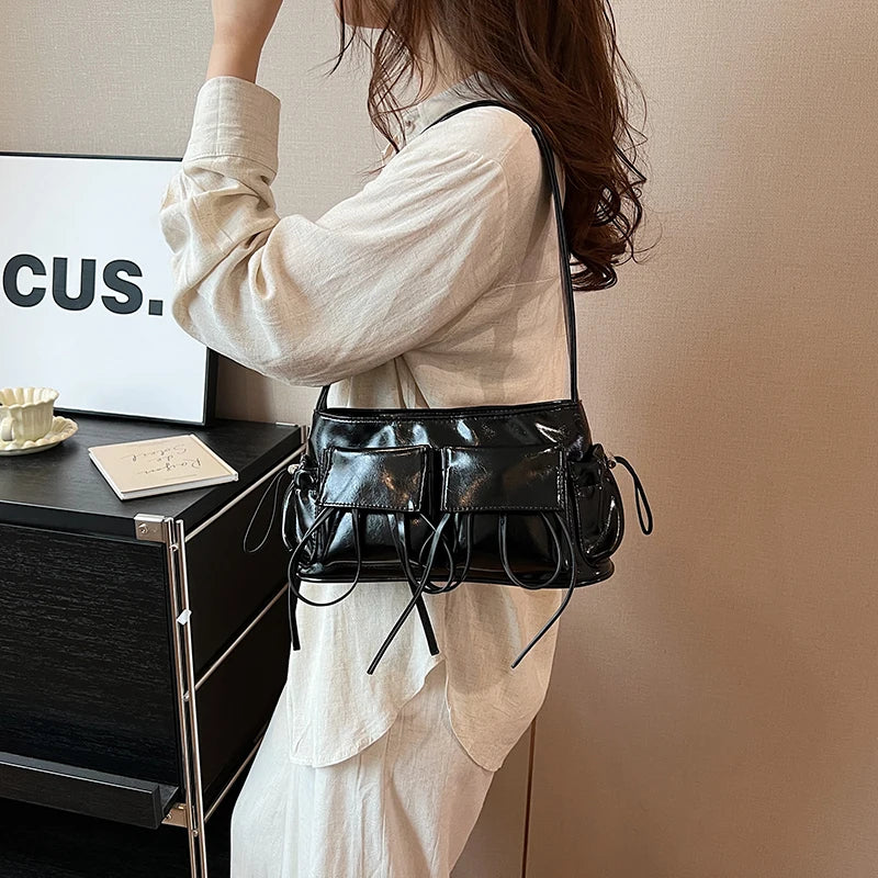 L PU Leather Shoulder Bag