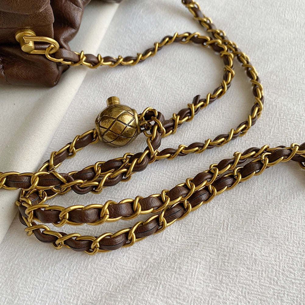 Women Chain Shoulder Bag PU Leather Crossbody Tote Bag Casual Messenger Bag Satchel Sling Bag Girl Stylish Purse