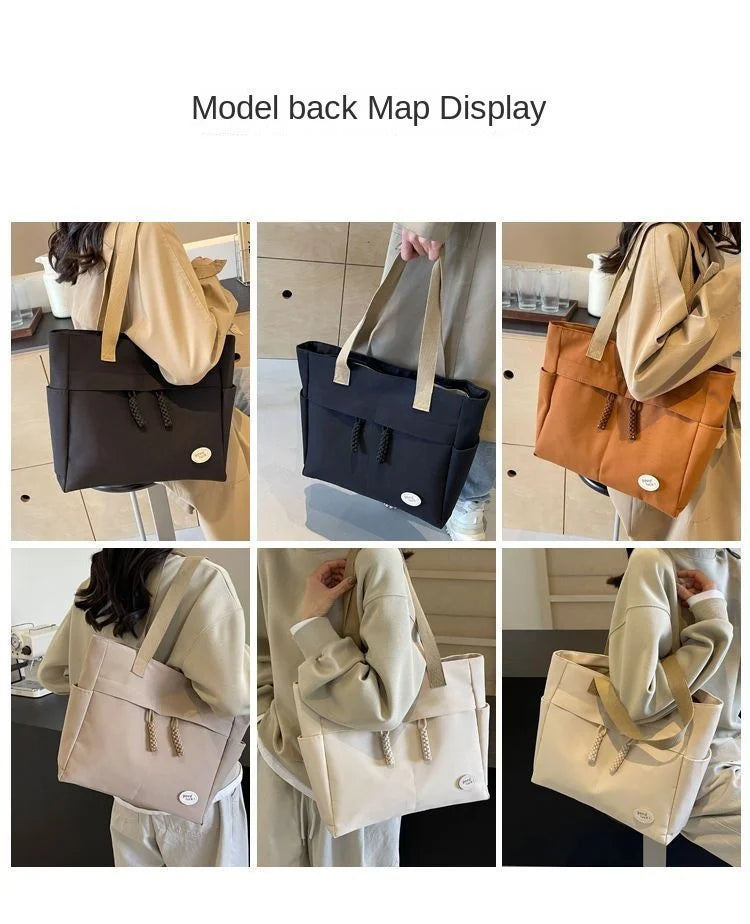 Tote Bags Japanese City Tote Bag Large Fashion College Female Shoulder University Designer Oxford Women Shopping Korean Popular