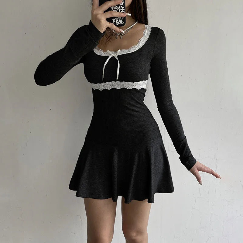 The Lace Patchwork Minidress