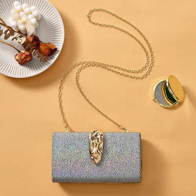 Fashionable Wedding Party Clutch Bag for Women Ladies Small Square Handbag Long Evening Dress Bag Simple Elegant Design